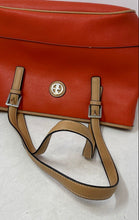 Load image into Gallery viewer, Giani Bernini Womens Orange And Brown Pockets Adjustable Strap Satchel Purse