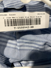 Load image into Gallery viewer, J. Crew Mens Light Blue Collared Long Sleeve Button-Up Shirt Size Medium