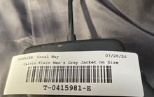 Load image into Gallery viewer, Calvin Klein Mens Gray Wool Long Sleeve Peak Lapel Double-Breasted Blazer Sz 42S