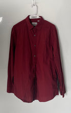 Load image into Gallery viewer, Claiborne Mens Red Cotton Slim Fit Stretch Long Sleeve Button-Up Shirt Size L