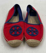 Load image into Gallery viewer, Authentic Tory Burch Womens Weston Red Blue Slip-On Espadrille Flats Size 7 M