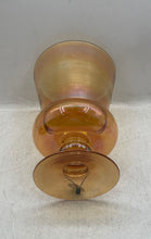 Load image into Gallery viewer, Vintage Arise & Restore Amber Engraved Glass Pedestal Apothecary Urn With Lid