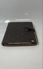 Load image into Gallery viewer, Michael Kors Womens Brown Signature Print Card Holder Zipper Tablet Cover