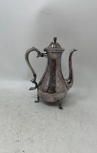 Load image into Gallery viewer, International Silver Co. Meriden Silver-Tone Ornate Handle And Footed Teapot