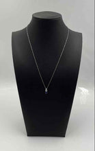 Load image into Gallery viewer, Authentic Swarovski Women's Silver-Tone Trilogy Blue Clear Crystal Necklace
