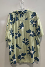Load image into Gallery viewer, Original Use Mens Green Blue Floral Short Sleeve Button-Up Shirt Size XXL