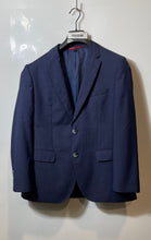 Load image into Gallery viewer, Hugo Boss Mens Blue Wool Long Sleeve Notch Lapel Two-Button Blazer Size 38S