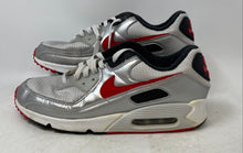 Load image into Gallery viewer, Nike Mens Air Max 90 DX4233-001 White Gray & Red Sneakers Shoes Size 10.5