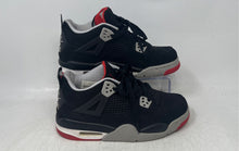 Load image into Gallery viewer, Nike Womens Air Jordan 4 Retro Black Lace-Up Sneaker Shoes Size 6.5