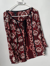 Load image into Gallery viewer, INC International Concepts Womens Multicolor Floral Long Sleeve Blouse Top Sz L
