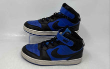 Load image into Gallery viewer, Nike Kids Court Borough Mid 2 Blue Black Lace-Up High Top Sneaker Shoes Size 3Y