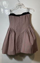 Load image into Gallery viewer, Zara Womens Pink Gingham Strapless Bustier Short Mini Dress Size Medium