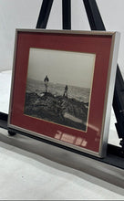 Load image into Gallery viewer, Original Black And White Photograph Of 2 Men Fishing By The Sea Framed