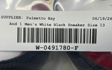 Load image into Gallery viewer, And1 Mens White Black Faux Leather Lace-Up Mid Top Sneakers Shoes Size 13