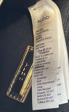 Load image into Gallery viewer, Aldo Womens Braidax Gold Woven Detachable Chain Strap Zip Top Crossbody Bag