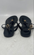 Load image into Gallery viewer, Coach Womens Pier A8875 Black Jelly Flat Thong Sandals Size 8B