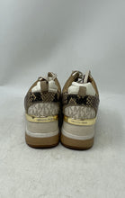 Load image into Gallery viewer, Michael Kors Womens Beige Leather Printed Lace-Up Sneaker Shoes Size 7.5M