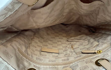 Load image into Gallery viewer, Michael Kors Womens Jet Set Travel Beige Monogram Double Handle Tote Handbag