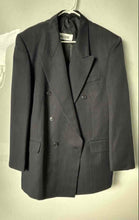 Load image into Gallery viewer, Bonelli Mens Wear Navy Blue Long Sleeve Double Breasted Six-Button Blazer Sz 46R
