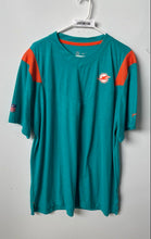 Load image into Gallery viewer, Nike Mens Dri-Fit Green Orange NFL Miami Dolphins Short Sleeve T-Shirt Size XXL
