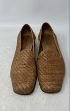 Load image into Gallery viewer, Meucci Womens Brown Woven Round Toe Slip-On Block Heel Loafer Shoes Size 8.5M