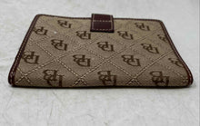 Load image into Gallery viewer, Dooney & Bourke Womens Brown Signature Print Card Holder Bi-Fold Wallet