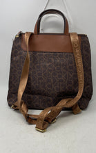 Load image into Gallery viewer, Calvin Klein Womens Brown Signature Top Handle Adjustable Strap Backpack