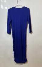 Load image into Gallery viewer, Express Womens Blue 3/4 Sleeve Scoop Neck Pullover Bodycon Dress Size M