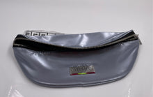Load image into Gallery viewer, Versace Fragrances Womens Gray Adjustable Strap Front Zipper Belt Bag