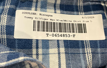 Load image into Gallery viewer, Tommy Hilfiger Mens Blue White Long Sleeve Collared Pockets Button-Up Shirt Sz L