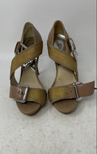 Load image into Gallery viewer, Michael Kors Womens Brown Open Toe Stiletto Platform Sandals Size 5