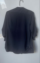 Load image into Gallery viewer, Calvin Klein Womens Gray Long Sleeve Zip Pocket Button-Up Shirt Size M