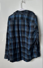 Load image into Gallery viewer, Murano Mens Blue Plaid Long Sleeve Spread Collar Button-Up Shirt Size XL