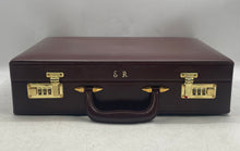Load image into Gallery viewer, E. R. Mens Brown Top Handle Double Number Lock Lined Travel Briefcase