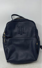 Load image into Gallery viewer, Tommy Hilfiger Womens Dark Blue Leather Adjustable Shoulder Strap Mini Backpack