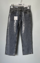 Load image into Gallery viewer, Zara Girls Gray Denim 5-Pocket Design Mid-Rise Straight Jeans Pants Sz 9Y W/Tags
