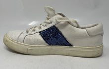 Load image into Gallery viewer, Authentic Tory Burch Womens Carter White Blue Leather Sneakers Shoes Size 9 M