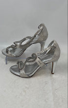 Load image into Gallery viewer, Antonio Melani Womens Silver Rhinestones High Stiletto Strappy Heels Size 6.5M