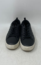 Load image into Gallery viewer, Primark Womens Black Silver Leather Low Top Lace-Up Sneakers Shoes Size 8