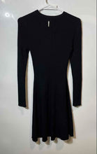 Load image into Gallery viewer, Michael Kors Womens Black Knitted Long Sleeve Crew Neck Short Mini Dress Size XS
