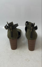 Load image into Gallery viewer, Kenneth Cole Reaction Womens Green Suede Peep Toe Block Heel Ankle Bootie Size 8