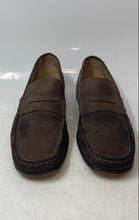 Load image into Gallery viewer, Unbranded Mens Brown Leather Square Toe Slip-On Penny Loafer Shoes Size 11