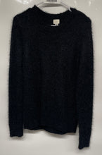 Load image into Gallery viewer, A New Day Womens Black Long Sleeve Crew Neck Fuzzy Pullover Sweater Size M