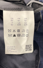 Load image into Gallery viewer, Hugo Boss Mens Blue Plaid Print Long Sleeve Two-Button Blazer Size 40R