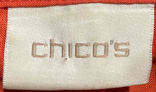 Load image into Gallery viewer, Chico's Womens Orange Roll Tab Sleeve Pockets Front Zipper Jacket Size 1