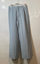 Load image into Gallery viewer, Zara Womens Light Blue Flat Front High Waisted Wide-Leg Ankle Pants Size XS