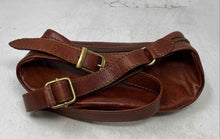 Load image into Gallery viewer, Di Berardino Womens Brown Leather Adjustable Strap Shoulder Handbag