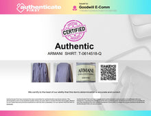 Load image into Gallery viewer, Authentic Armani Collezioni Mens Purple Striped Long Sleeve Dress Shirt Size L
