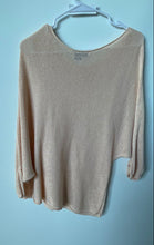 Load image into Gallery viewer, Zara Womens Peach Knit Collarless Asymmetrical Sleeve Pullover Sweater Size M