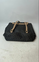 Load image into Gallery viewer, Calvin Klein Womens Brown Black Monogram Print Leather Adjustable Strap Backpack